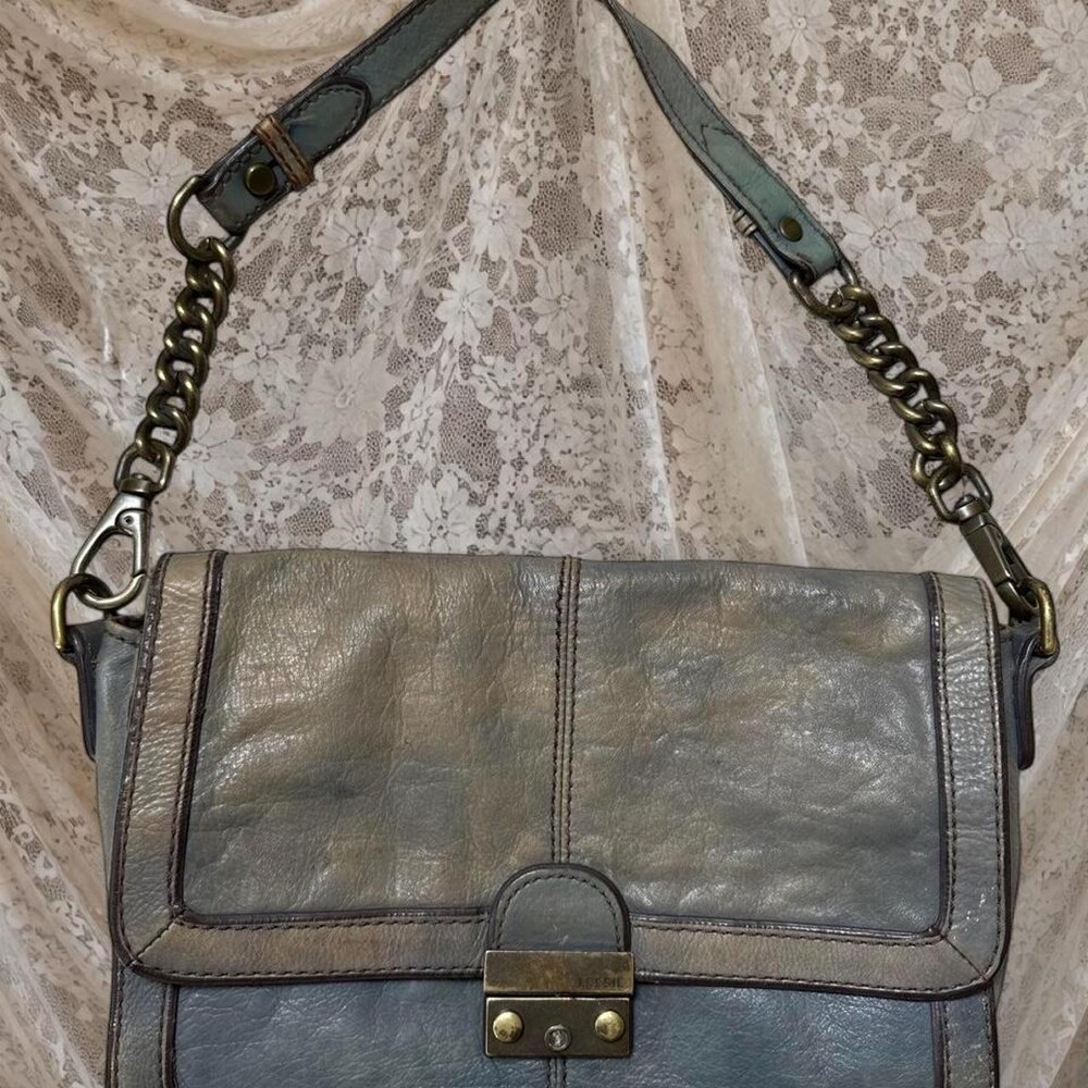 Fossil Vri Leather Shoulder Bag